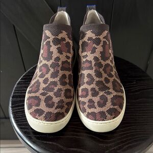 Rothy's Leopard Print Sneakers - Brown and Tan